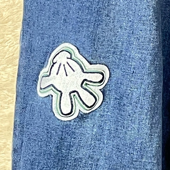 DISNEY Mickey Mouse Denim Joggers Large Patches - Picture 3 of 15